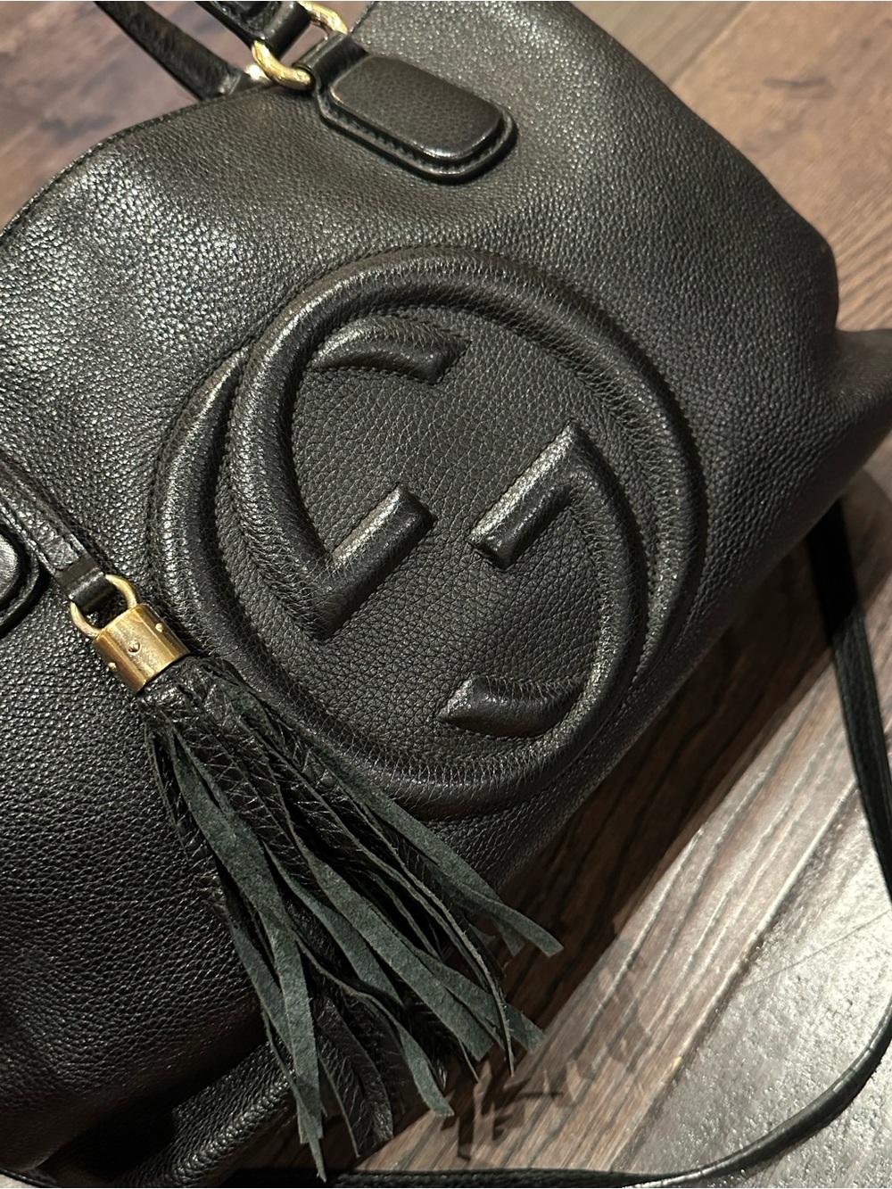 Gucci Black Medium Soho Working Tote Leather Bag - Picture 2 of 15